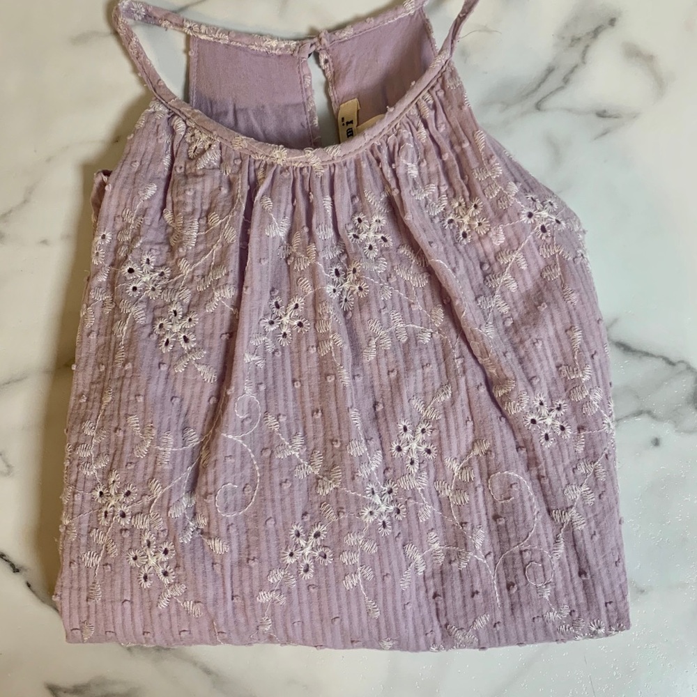 Francesca’s cute purple tank top